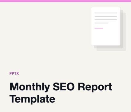 Monthly SEO Report Template