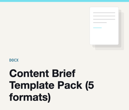 Content Brief Template Pack (5 formats)
