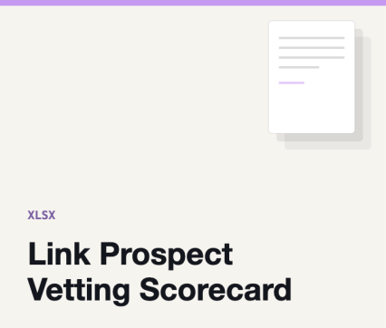 Link Prospect Vetting Scorecard