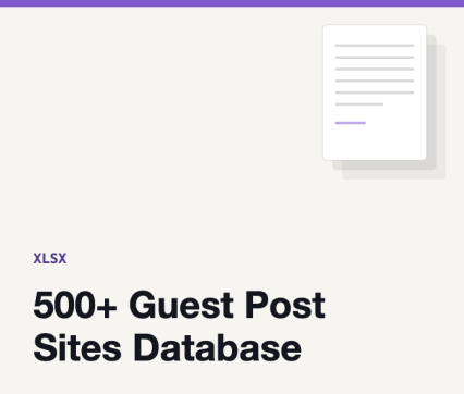500+ Guest Post Sites Database