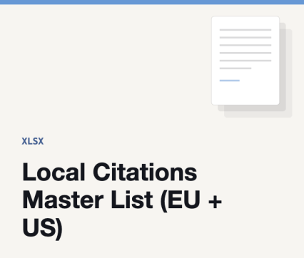 Local Citations Master List (EU + US)